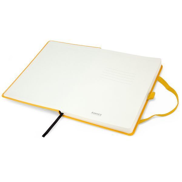 Книга записна Axent Partner Prime 8305-08-A, A5, 145x210 мм, 96 аркушів, клітинка, тверда обкладинка, жовта 8305-08-A фото