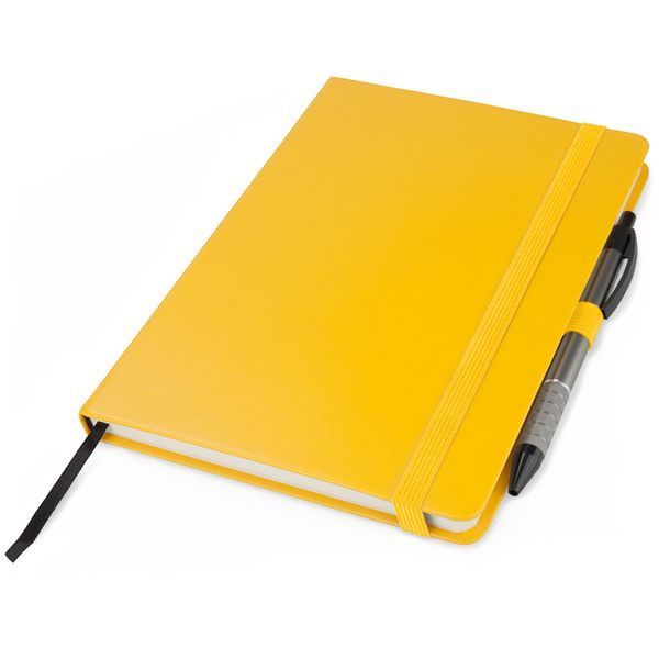 Книга записна Axent Partner Prime 8305-08-A, A5, 145x210 мм, 96 аркушів, клітинка, тверда обкладинка, жовта 8305-08-A фото