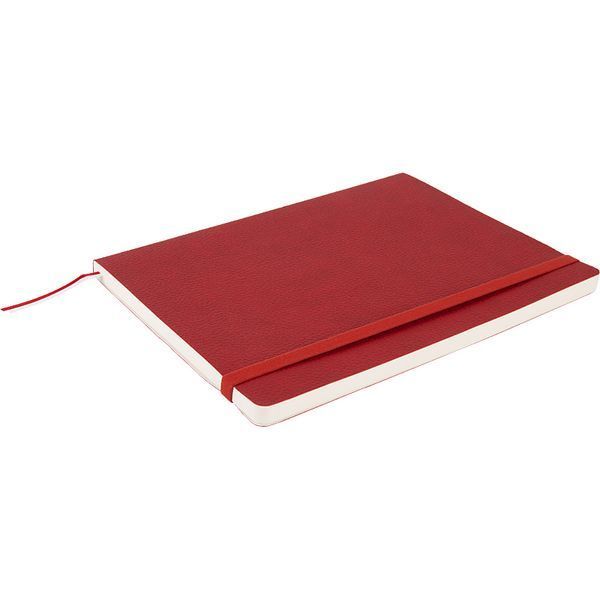Книга записна Axent Partner Soft L, 8615-06-A, 190x250 мм, 96 аркушів, клітинка, гнучка обкладинка, червона 8615-06-A фото