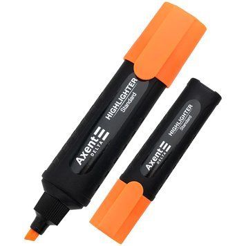 Маркер Axent Highlighter Standard D2505-12, 1-5 мм, клиноподібний, помаранчевий D2505-12 фото