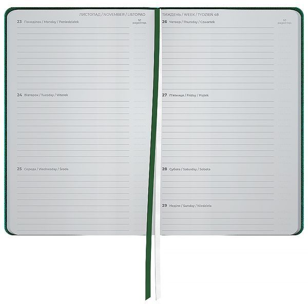 Щотижневик 2026 Axent Partner Muse 8527-26-2-A, 125x195 мм, зелений 8527-26-2-A фото