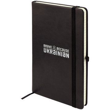 Книга записна Axent Partner Lux Brave UA 8202-01-1-A, 125х195 мм, 96 аркушів, клітинка, чорна 8202-01-1-A фото