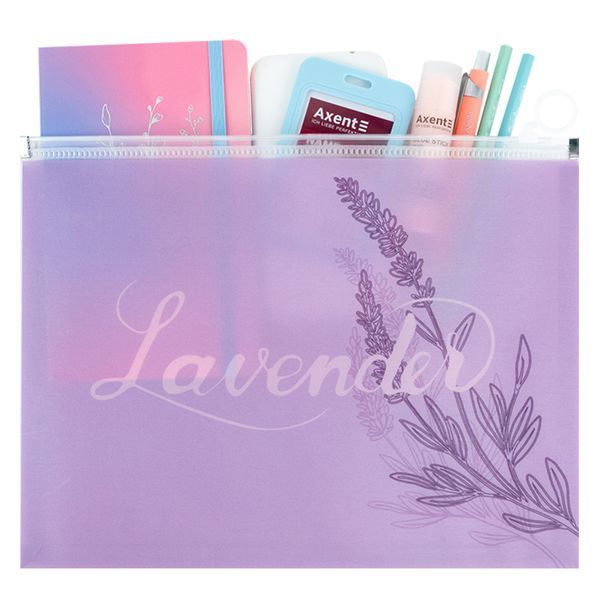 Папка на блискавці zip-lock Axent 1497-36-A Lavender-1, А4+ 1497-36-A фото