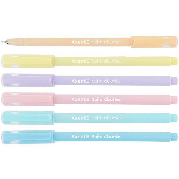 Ручка масляна Axent Soft Pastel AB1102-02-A, 0.7 мм, синя AB1102-02-A фото