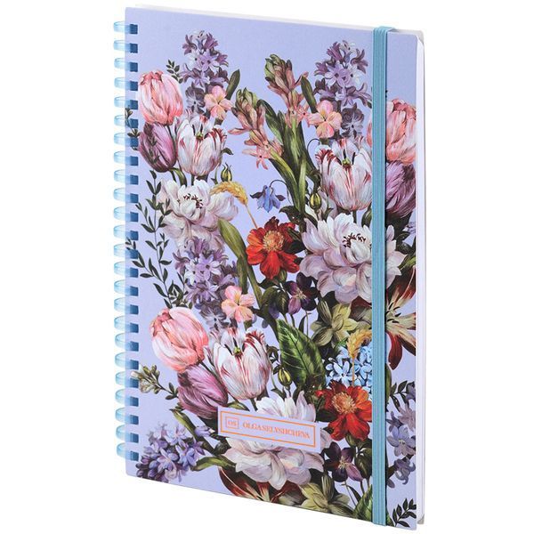 Блокнот на спiралi Axent Olga Selyshcheva, Spring flow 8471-5-A-OS, A5, 80 аркушів, клітинка, тверда обкладинка 8471-5-A-OS фото