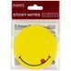 Блок паперу з клейким шаром Axent Smile 2444-02-A 70х70 мм, 50 аркушів, жовтий 2444-02-A фото 2