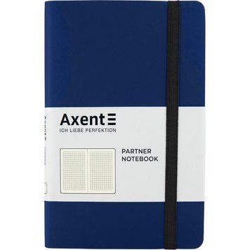Книга записная Axent Partner Soft 8206-02-A, A5-, 125x195 мм, 96 листов, клетка, гибкая обложка, синяя 8206-02-A фото