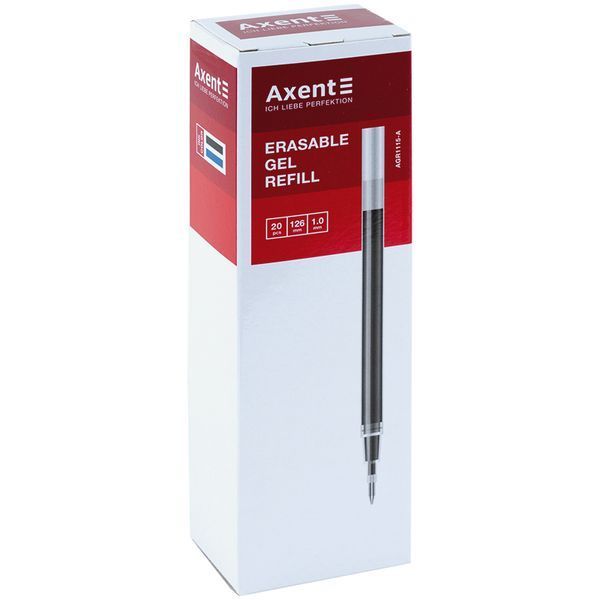 Стержень гелевий Axent AGR1115-01-A, 126 мм, 1,0 мм, чорний AGR1115-01-A фото
