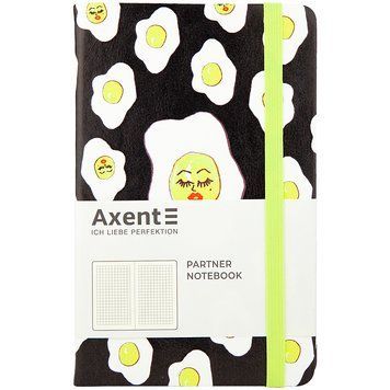 Книга записна Axent Partner BBH Eggs 8210-01-A, A5-, 125x195, 96 аркушів, клітинка, тверда обкладинка 8210-01-A фото