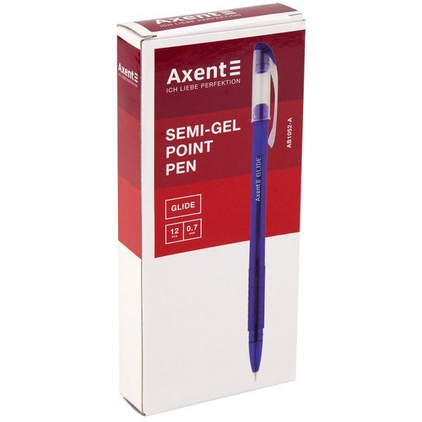 Ручка масляна Axent Glide AB1052-02-A, 0.7 мм, синя AB1052-02-A фото