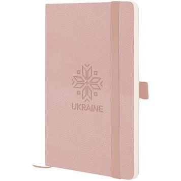 Книга записна Axent Partner Soft Skin Вишиванка 8616-24-5-A, 125x195 мм, 96 аркушів, клітинка, пудрова 8616-24-5-A фото