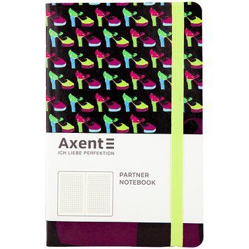 Книга записна Axent Partner BBH Soft Shoes 8212-01-A, A5-, 125x195, 96 аркушів, клітинка, гнучка обкладинка 8212-01-A фото