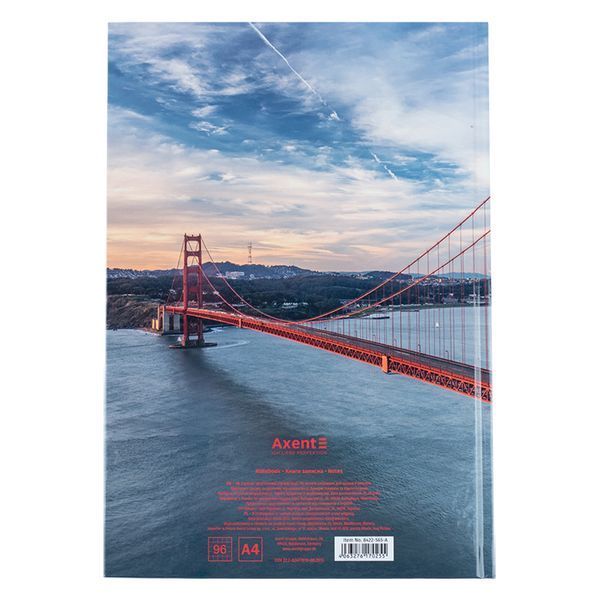 Книга записна Axent Connect 8422-565-A, А4, 96 аркушів, клітинка 8422-565-A фото