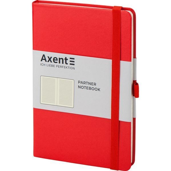 Книга записна Axent Partner 8308-05-A, A5-, 125x195 мм, 96 аркушів, лінія, тверда обкладинка, червона 8308-05-A фото