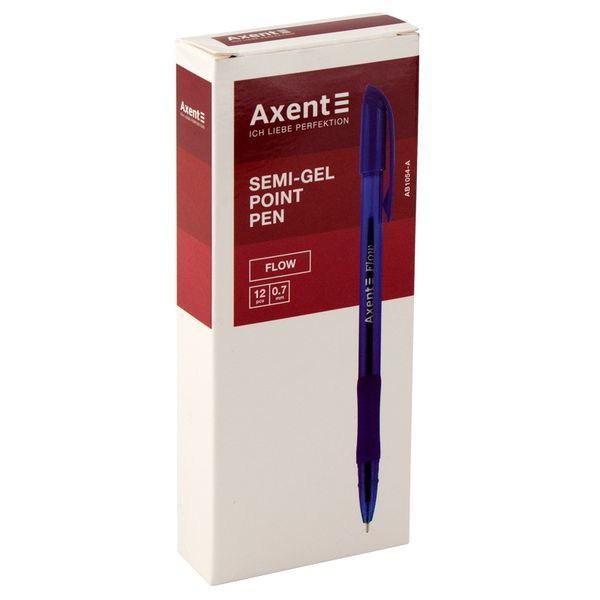 Ручка масляна Axent Flow AB1054-02-A, 0.7 мм, синя AB1054-02-A фото
