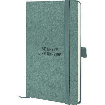 Книга записна Axent Partner Soft Skin Brave 8616-48-1-A, 125x195 мм, 96 аркушів, клітинка, сіро-лазурна 8616-48-1-A фото