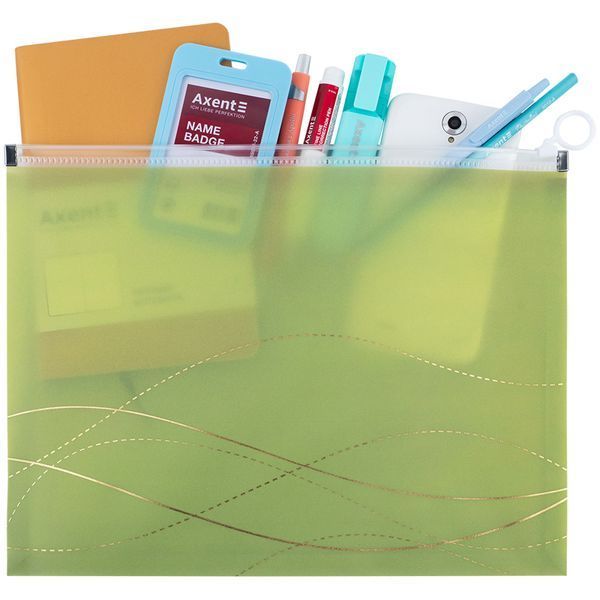 Папка на блискавці zip-lock Axent Waves-3 1497-42-A, А4 1497-42-A фото