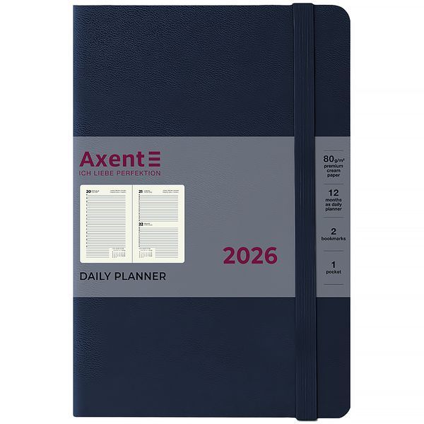 Щоденник 2026 Axent Partner Strong 8819-26-02-A, 145x210 мм, синій 8819-26-02-A фото