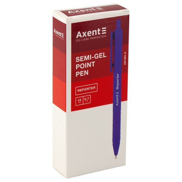 Ручка масляна автоматична Axent Reporter AB1065-06-A, 0.7 мм, червона AB1065-06-A фото