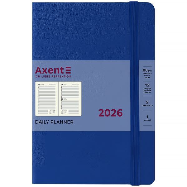 Щоденник 2026 Axent Partner Strong 8819-26-38-A, 145x210 мм, класичний синій 8819-26-38-A фото