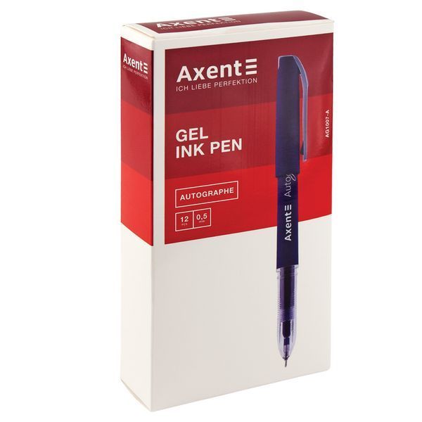 Ручка гелева Axent Autographe AG1007-02-A, 0.5 мм, синя AG1007-02-A фото