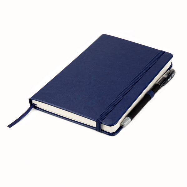Книга записна Axent Partner Lux 8202-02-A, A5-, 125x195 мм, 96 аркушів, клітинка, тверда обкладинка, синя 8202-02-A фото