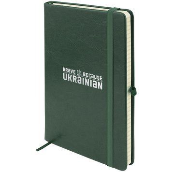 Книга записна Axent Partner Lux Brave UA 8202-04-1-A, 125х195 мм, 96 аркушів, клітинка, зелена 8202-04-1-A фото