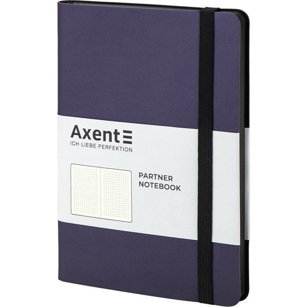 Книга записна Axent Partner Soft 8310-38-A, A5-, 125x195 мм, 96 аркушів, крапка, гнучка обкладинка, синя 8310-38-A фото