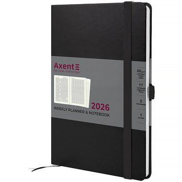 Еженедельник 2026 Axent Prime Strong 8507-26-01-A, 145x210 мм, черный 8507-26-01-A фото