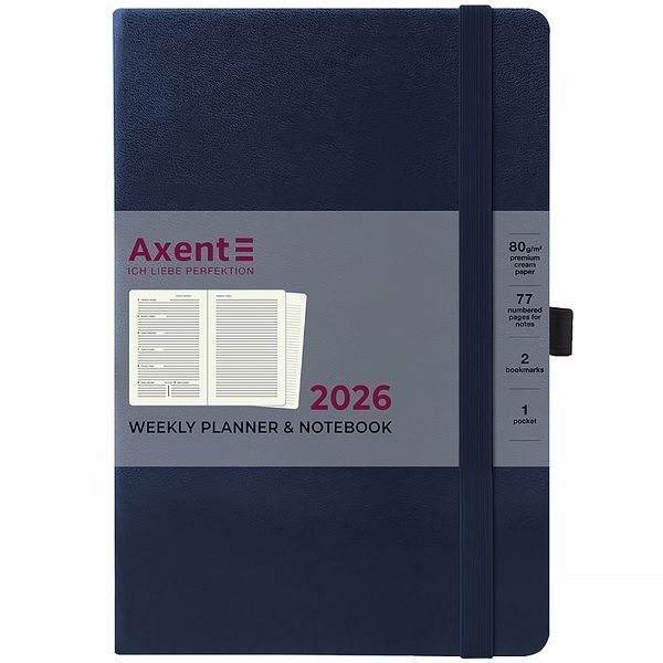 Щотижневик 2026 Axent Prime Strong 8507-26-02-A, 145x210 мм, синій 8507-26-02-A фото