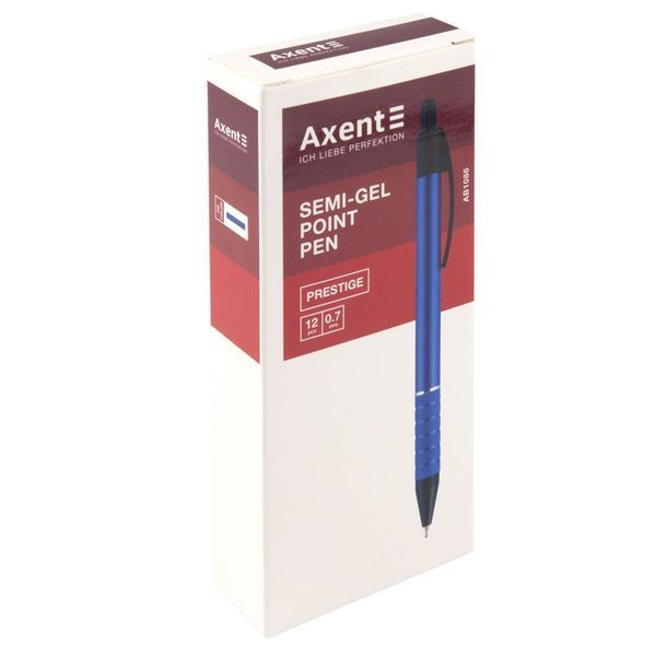 Ручка масляна автоматична Axent Prestige AB1086-02-02, 0.7 мм, синя AB1086-02-02 фото