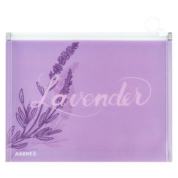 Папка на молнии zip-lock Axent 1498-36-A Lavender-1, А5+ 1498-36-A фото