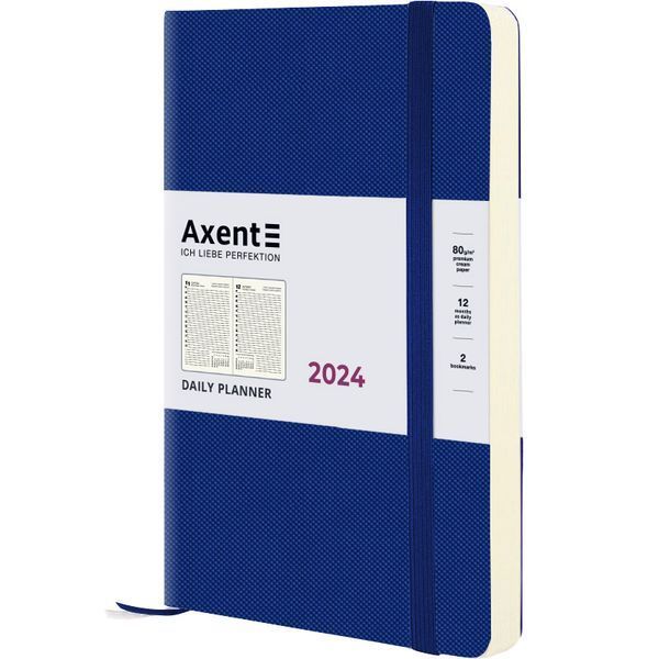 Ежедневник 2024 Axent Partner Soft Diamond 8818-24-02-A, 145x210 мм, синий 8818-24-02-A фото