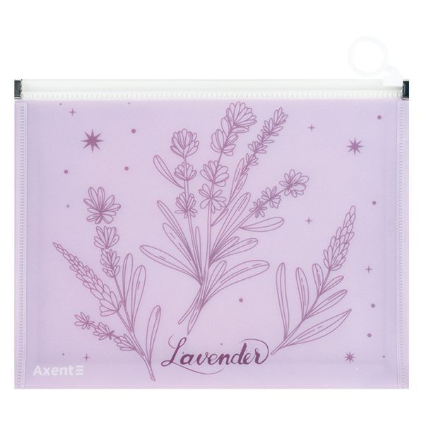 Папка на блискавці zip-lock Axent 1498-37-A Lavender-2, А5+ 1498-37-A фото