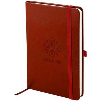 Книга записна Axent Partner Lux Вишиванка 8202-05-6-A, 125x195 мм, 96 аркушів, клітинка, бордова 8202-05-6-A фото