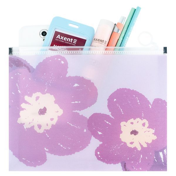 Папка на блискавці zip-lock Axent 1498-39-A Lavender-4, А5+ 1498-39-A фото