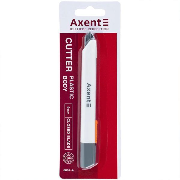 Ніж канцелярський Axent 6607-A, лезо 9 мм, білий 6607-A фото