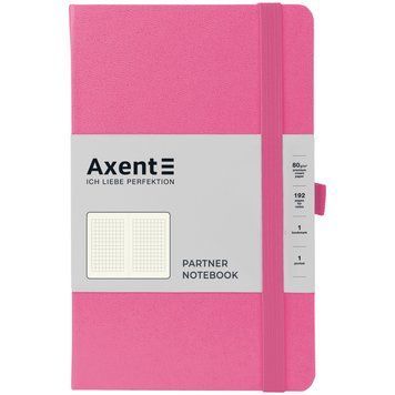 Книга записна Axent Partner 8201-10-A, 125*195 мм, 96 аркушів, клітинка, рожева 8201-10-A фото