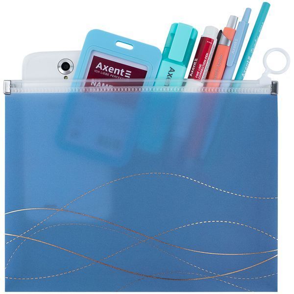 Папка на блискавці zip-lock Axent Waves-2 1498-41-A, А5 1498-41-A фото