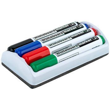 Маркер Axent Whiteboard D2800-80: 4 маркера и магнитный держатель-губка D2800-80 фото