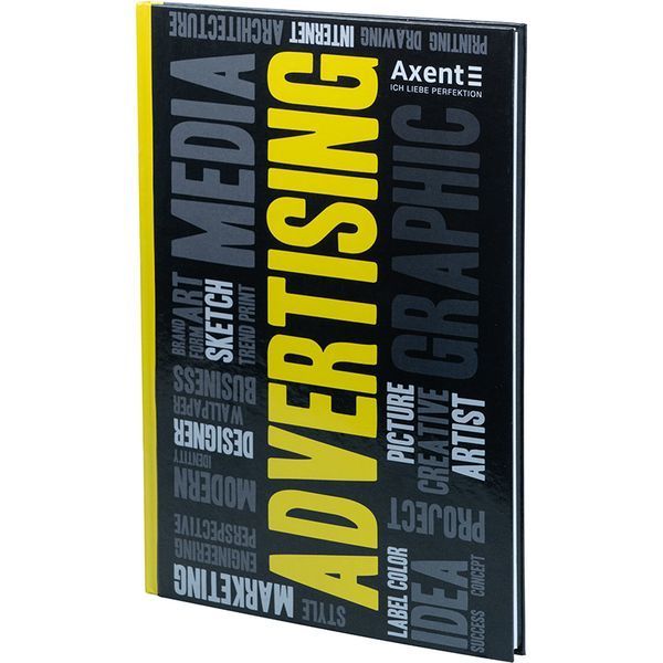 Книга записна Axent Colors 8421-06-A, А4, 80 аркушів, клітинка, жовта 8421-06-A фото