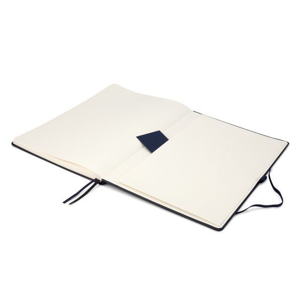 Книга записна Axent Partner Grand 8203-02-A, A4, 210x295 мм, 100 аркушів, клітинка, тверда обкладинка, темно-синя 8203-02-A фото