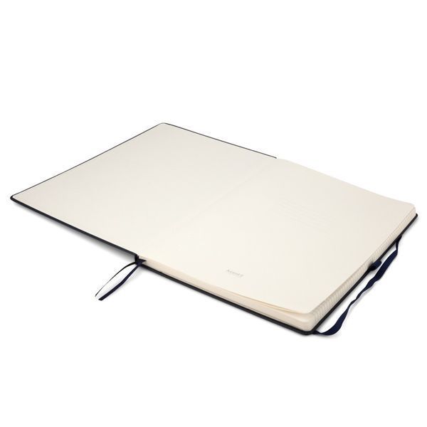 Книга записна Axent Partner Grand 8203-02-A, A4, 210x295 мм, 100 аркушів, клітинка, тверда обкладинка, темно-синя 8203-02-A фото