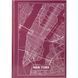 Книга записна Axent Maps New York 8422-543-A, A4, 210x295 мм, 96 аркушів, клітинка, тверда обкладинка, рожево-коричнева 8422-543-A фото 1