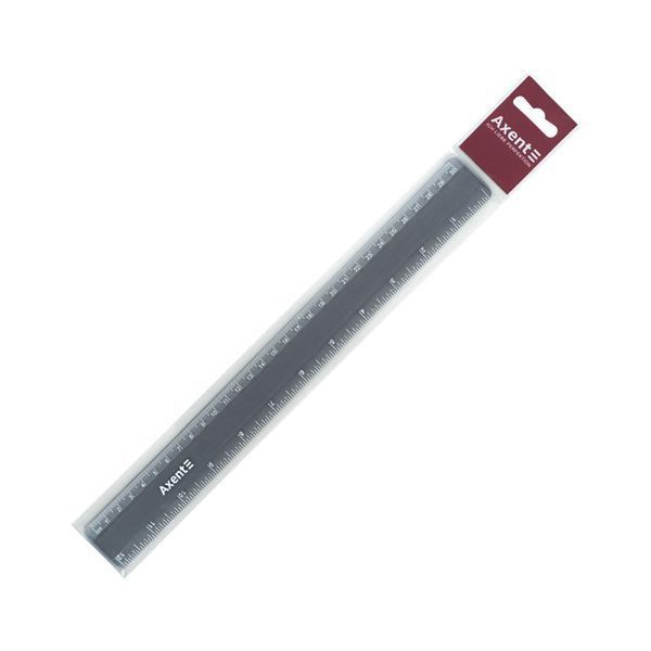 Линейка пластиковая Axent 7530-01-A, 30 см, светло-серая 7530-01-A фото