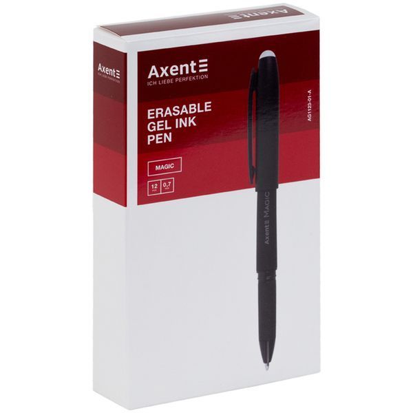 Ручка гелева "пиши-стирай" Axent Magic AG1123-01-A, 0.7 мм, чорна AG1123-01-A фото